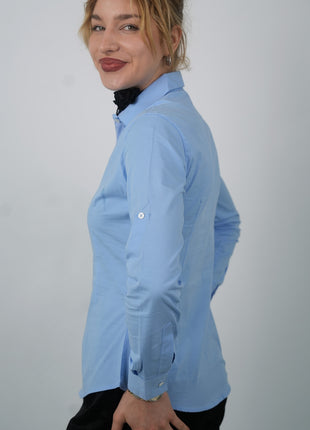 Chemise Polo Classique Pour Femmes-Bleu Ciel