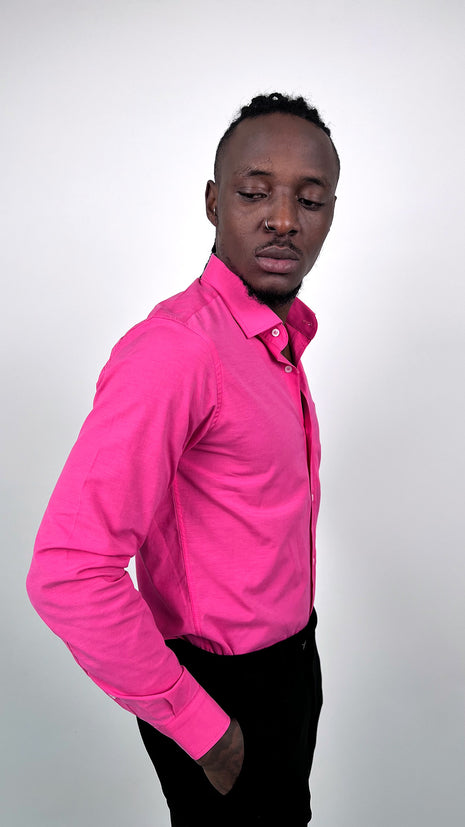 Chemise Lacoste "Rose Vibrant" Pour Hommes