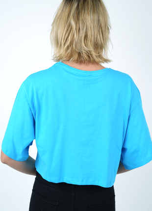 T-shirt Court Oversize Bleu Vibrant