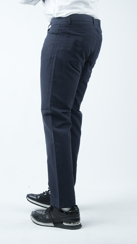 Pantalon Chino Élégant Bleu Foncé