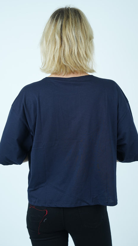 T-shirt Oversize Bleu 'UP!'